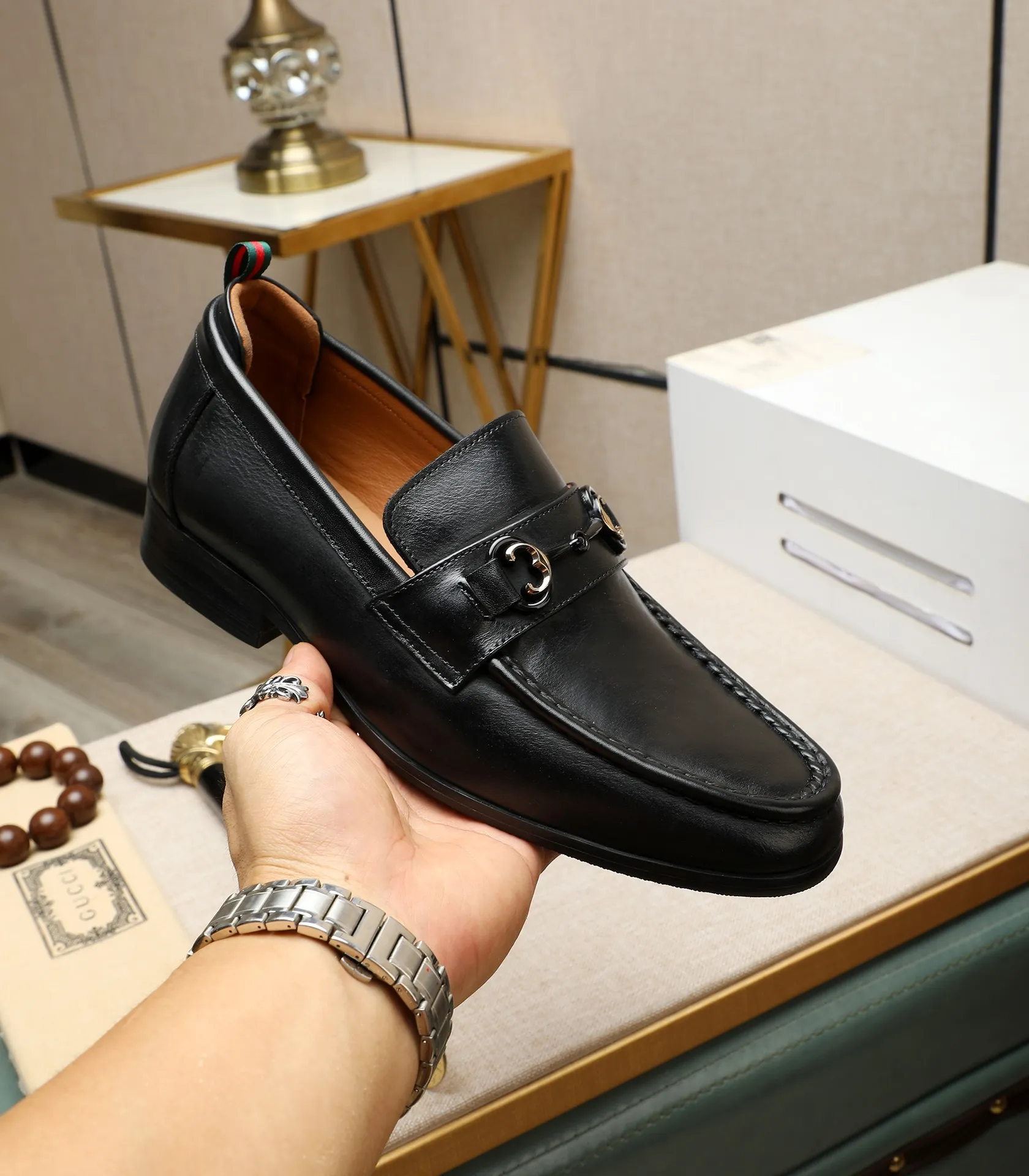 Men's shoes 💰500 📛📛Original (water-dyed cow lining) GUCCI official website formal shoes 🌀 Italian 🇮🇹 imported cowhide ➕ top imported water-dyed cowhide lining 💋 fine handmade original bottom, the real thing looks better when photographed in person Standard size 38-44